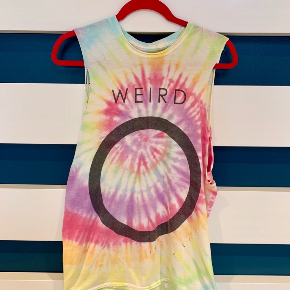 The Laundry Room Tie-Dye Distressed Tank Top